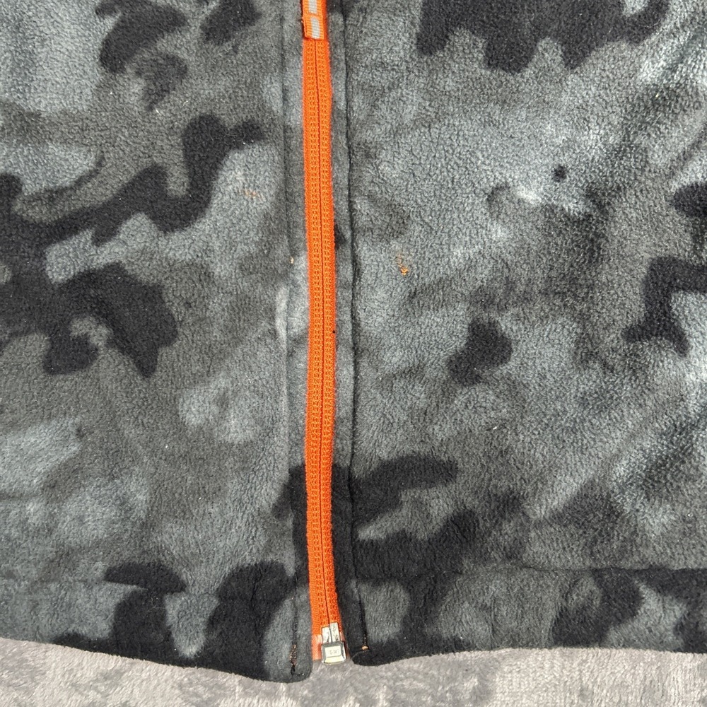 Columbia Black and Gray Camo Vest with Orange Lining- Boys size medium - Picture 3 of 9
